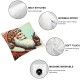 Ulloord Merry Christmas Throw Pillow Covers African American Santa Holly Leaf Home Decor Party Pillowcase Living Room Cushion Case for Sofa Couch