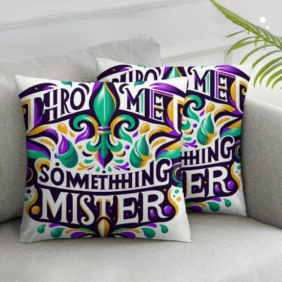 Ulloord Mardi Gras Pillow Covers Throw Pillow Covers Masquerade Mask Living Room Decorative Pillowcase Cushion Case for Sofa Couch