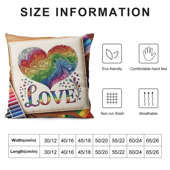 Ulloord Valentines Day Pillow Covers Farmhouse Sofa Throw Pillowcase Cushion Case Home Decoration Wedding Anniversary Decor