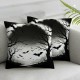 Ulloord Halloween Pillow Covers  Happy Halloween Black Pillowcase Decorative Holiday Farmhouse Throw Pillows Indoor Outdoor Couch Cushion Case for Home Sofa Decor