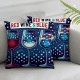 Ulloord Pillow Covers American Flag Red and Blue Throw Pillow Covers Cushion Case Pillowcase Decorations for Sofa Couch