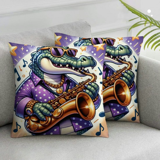 Ulloord  Mardi Gras Pillow Covers  Let's Get Cray Throw Pillow Covers Living Room Decorative Pillowcase Cushion Case for Sofa Couch