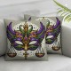 Ulloord  Mardi Gras Pillow Covers  King Cake Throw Pillow Covers Masquerade Mask Bead Living Room Decorative Pillowcase Cushion Case for Sofa Couch