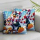 Ulloord Christmas Pillow Covers Snowman Throw Pillow Covers Winter Pillowcase Home Decor Living Room House Decorative Cushion Case for Sofa Couch