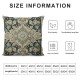 Throw Pillow Covers Rug Persian Carpet Double Sided Pattern Soft Pillow Case Cushion Cover Pillowcase for Couch Sofa Bed Decorative (Green)