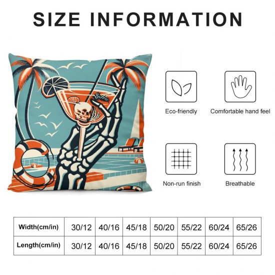 Summer Pillow Covers Throw Pillow Covers Summer Cushion Case Decor for Sofa Couch