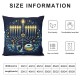 Happy Pillow Covers Throw Pillow Covers Winter Pillowcase Home Decor Living Room House Decorative Cushion Case for Sofa Couch