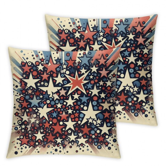 Pillow Covers Throw Pillow Covers American Independence Day Cushion Case Pillowcase Decorations for Sofa Couch