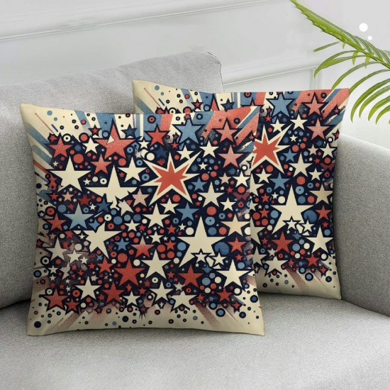 Pillow Covers Throw Pillow Covers American Independence Day Cushion Case Pillowcase Decorations for Sofa Couch