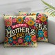 Ulloord Happy Mothers Day Pillow Covers Flowers Floral Throw Pillow Case Home Sofa Bedroom Living Room Cushion Case Farmhouse Decorations