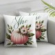 Fall Pillow Covers  Throw Pillowcase Blue Pink Pumpkins Thanksgiving Autumn Holiday Home Sofa Bedroom Cushion Case Outdoor Indoor Decorations