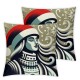 Ulloord Christmas Pillow Covers African American Santa Throw Pillow Covers Winter Pillowcase Home Decor Living Room House Decorative Cushion Case for Sofa