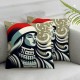 Ulloord Christmas Pillow Covers African American Santa Throw Pillow Covers Winter Pillowcase Home Decor Living Room House Decorative Cushion Case for Sofa