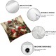 Ulloord Christmas Pillow Covers Cat Red Throw Pillow Covers Christmas Winter Pillowcase Home Decor Living Room House Decorative Cushion Case for Sofa Couch