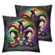 Mardi Gras Pillow Covers Masquerade Mask Throw Pillow Covers Black Living Room Decorative Pillowcase Cushion Case for Sofa Couch