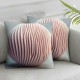 Ulloord  Decorative Throw Pillow Covers with Pom-poms, Soft Corduroy Square Solid Lumbar Cushion Cases for Spring Couch Sofa Bedroom,