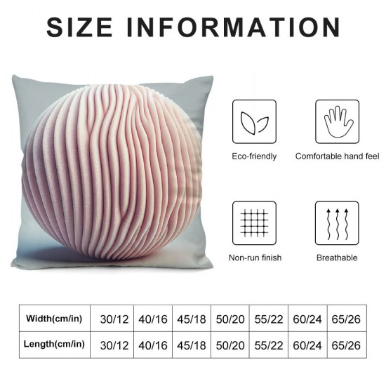 Ulloord  Decorative Throw Pillow Covers with Pom-poms, Soft Corduroy Square Solid Lumbar Cushion Cases for Spring Couch Sofa Bedroom,