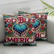 Ulloord Pillow Covers Throw Pillow Covers Cushion Case American Flag Floral Pillowcase Decorations for Sofa Couch