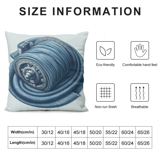 Ulloord Decorative Throw Pillow Covers Cases Cozy Modern Concise Square Cushion Covers for Bedroom Sofa Couch Home Decoration, Steel Blue