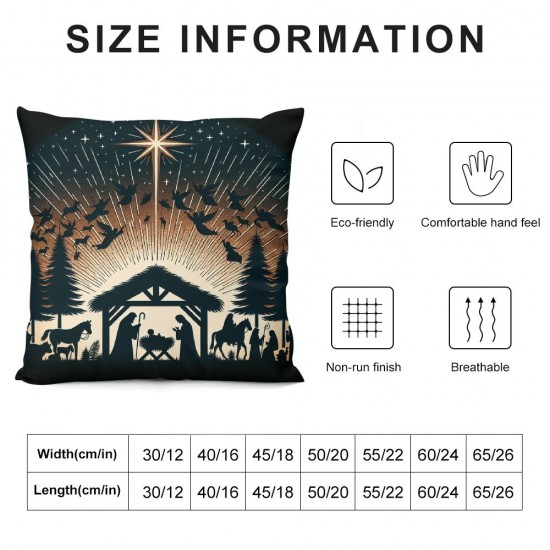 Ulloord Christmas Pillow Covers Snow Scene Throw Pillow Covers Christmas Pillowcase Home Decor Living Room House Decorative Cushion Case for Sofa Couch