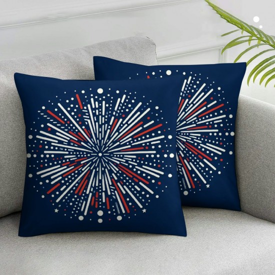 4th of July Pillow Covers Happy 4th of July Throw Pillow Covers American Flag Cushion Case Pillowcase Decorations for Sofa Couch