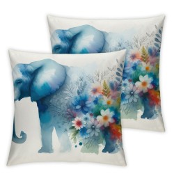 Ulloord Colorful Pillow Covers Case - with Flowers Pillowcase Animal Art Pillow Case Square Cushion Cover for Sofa Bedroom