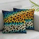 Colorful Leopard Print Pillow Covers - Pillow Covers Animal Throw Pillow Case Cushion Cover with Zipper