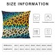 Colorful Leopard Print Pillow Covers - Pillow Covers Animal Throw Pillow Case Cushion Cover with Zipper