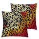 Colorful Leopard Print Pillow Covers - Pillow Covers Animal Throw Pillow Case Cushion Cover with Zipper