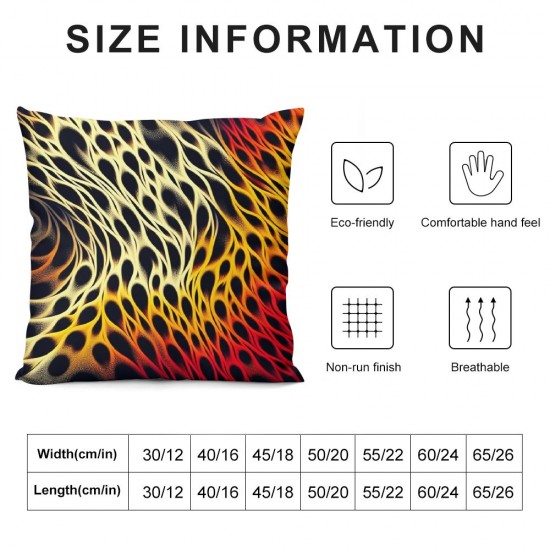 Colorful Leopard Print Pillow Covers - Pillow Covers Animal Throw Pillow Case Cushion Cover with Zipper