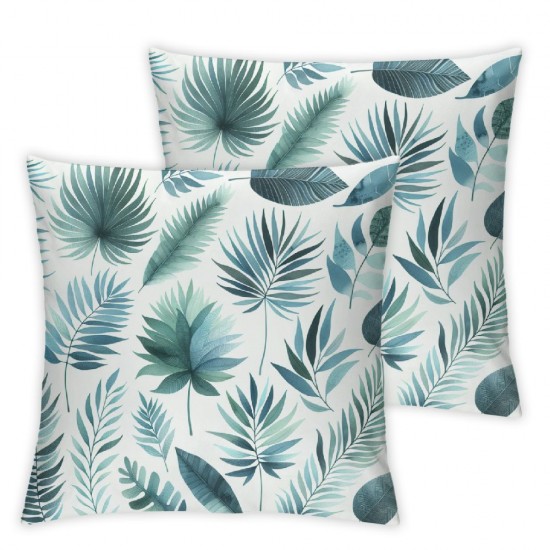 Throw Pillow Covers Summer Blue Gray Pillows Cover Square Pillow Case for Outdoor Sofa