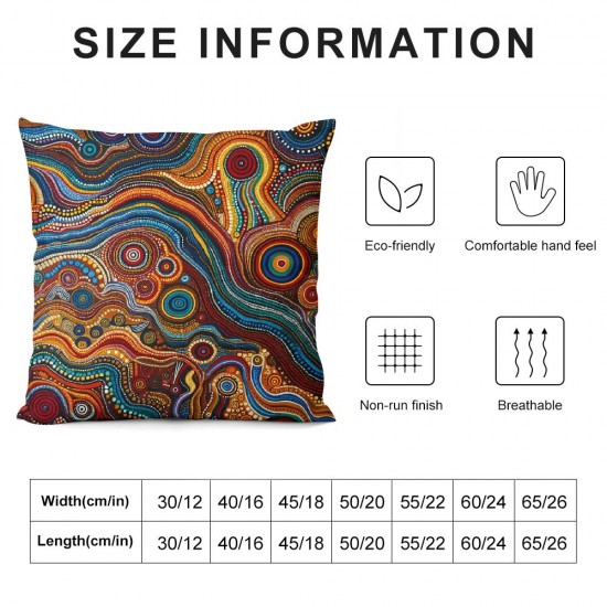 Colorful Painting European Square Fashion Home Decor Pillowcase Color Candys Throw Pillow Case with Hidden Zipper Decorative Pillowcase