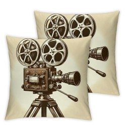 Pillow Cover The Lapper Board Printed Decorative Throw Pillow Case Movie Theater Style Pillowcase strip Clapboard Printed Pillow Cushion Case