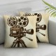 Pillow Cover The Lapper Board Printed Decorative Throw Pillow Case Movie Theater Style Pillowcase strip Clapboard Printed Pillow Cushion Case