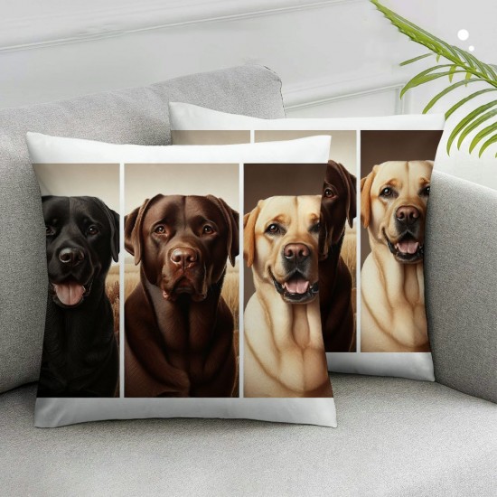 Collection Pillow Set Pillow Case Black White Brown Dogs Throw Pillows Covers Dog Throw Pillows Home Decorative for Sofa Dog Pillow