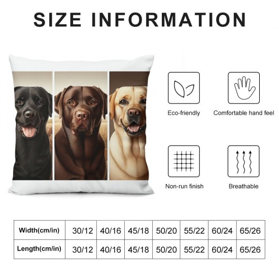 Collection Pillow Set Pillow Case Black White Brown Dogs Throw Pillows Covers Dog Throw Pillows Home Decorative for Sofa Dog Pillow