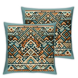 Orange Throw Pillow Covers - Colorful Pillow Covers Pillow Cases Ethnic Pillowcases Soft Cushion Cover for Home Bedroom Living Room Sofa