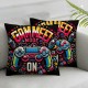 Black Pillow Covers Decorative - Mode On Pillow Cases Video Game Controller Pillow Pillowcases Bedroom Decor for Boy Girl