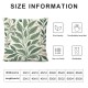 Ulloord Leaf Pillow Covers Summer Tropical Leaves Throw Pillows Cover inch Modern Outdoor Square Pillow Case for Home Couch Bed Sofa Patio