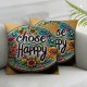 Color Flower Pillow Cover Colorful Floral Throw Pillow Case Funny Saying Pillowcase Elegant Optimism Home Decor Sofa Pillow Cases Great Gift