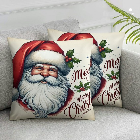 Ulloord Christmas Pillow Covers Christmas Tree Decorative Throw Pillow Covers Merry Christmas Winter Farmhouse Decoration for Home Couch