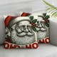 Ulloord Christmas Pillow Covers Snowman Decorative Red Black Plaid Throw Pillows Merry Christmas Christmas Decor for