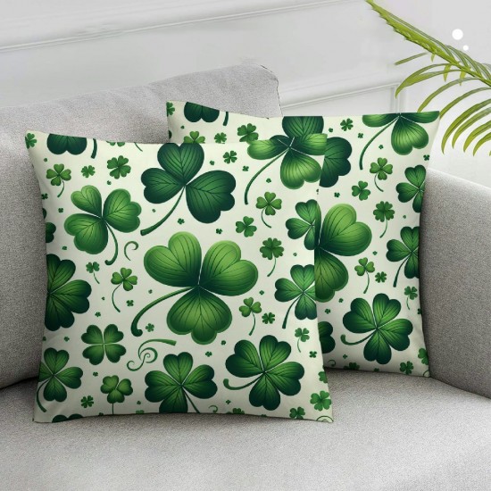 Ulloord  Valentine's Day St Patricks Day Pillow Covers Small Red Pink Hearts Decor White Throw Pillow Covers Valentine's Day Cushion Case Decoration for Sofa Couch